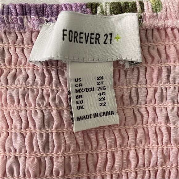 Forever 21 Women’s Pink Floral Sundress Size 2X - Picture 9 of 12